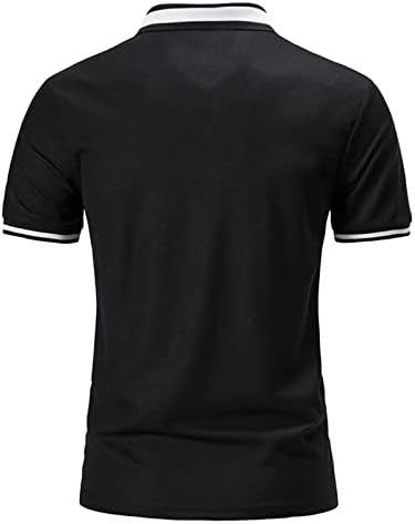 ZDFER polo gömlekler Erkekler için, Kısa Kollu Golf Gömlek Yaz Rahat spor tişört Pamuk Slim Fit Yaka Düğme Aşağı Tops