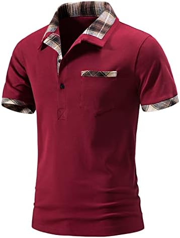 ZDFER polo gömlekler Erkekler için, Kısa Kollu Golf Gömlek Yaz Rahat spor tişört Pamuk Slim Fit Yaka Düğme Aşağı Tops