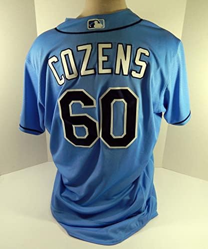 2020 Tampa Bay Rays Dylan Cozens 60 Oyun Kullanılmış Mavi Forma 50 DP46195 - Oyun Kullanılmış MLB Formaları