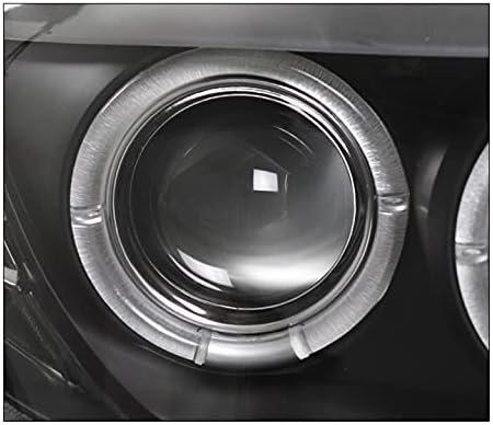 ZMAUTOPARTS Halo Projektör Farlar Siyah ile Uyumlu 2003-2008 BMW Z4 [Fabrika Halojen]