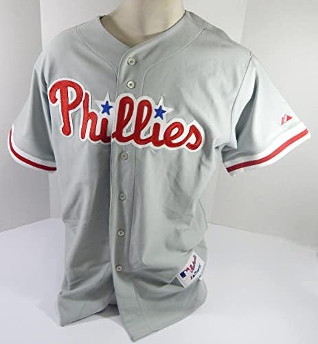 Philadelphia Phillies Boş Oyun Verilmiş Gri Forma 48 DP44196 - Oyun Kullanılmış MLB Formaları