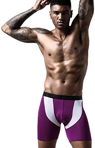Erkek Boxer Külot Uzun Bacak Bulge Topu Kılıfı Düz Renk Sıkı Yumuşak Spor Şort Nefes erkek İç Çamaşırı Boxer Külot
