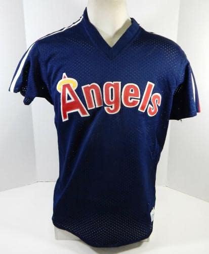 1983-90 California Angels 36 Oyun Kullanılmış Mavi Forma Vuruş Uygulaması XL DP21616 - Oyun Kullanılmış MLB Formaları