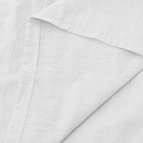 Kadın Pamuk Keten Gömlek Yaz Kısa Kollu Düğme Aşağı Hırka Tees Tops Yaka V Boyun Çiçek Baskı Temel Tişörtleri Bluz
