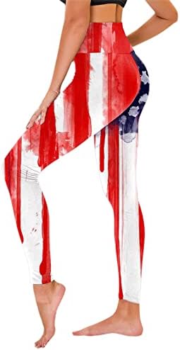 Amerikan Bayrağı Tayt Karın Kontrol Amerikan Bayrağı Tayt Pantolon Sıkı Rahat Spor Koşu Popo Kaldırma egzersiz pantolonları