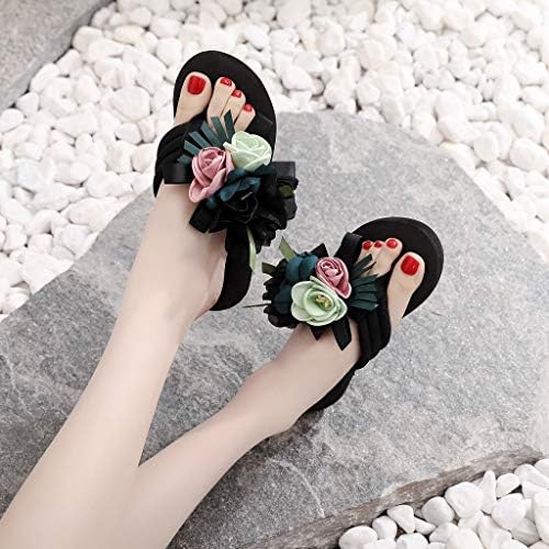 WASERCE ev terlikleri Kadın 7 Ayakkabı Ayakkabı Kadın plaj sandaletleri Ev Çiçekler Flip-Flop Terlik Nefes Düz kadın Terlik