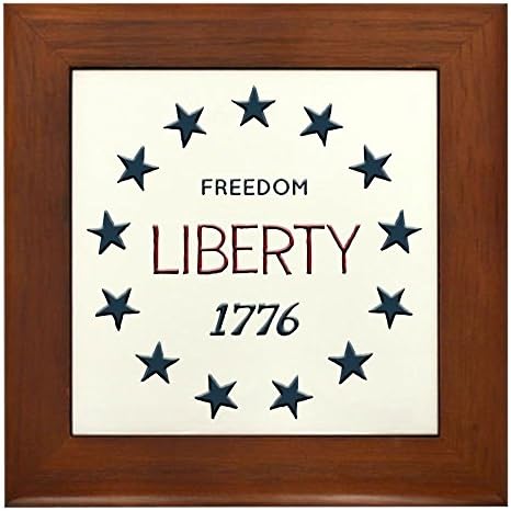 Gerçekten Teague Çerçeveli Karo 1776 Özgürlük Özgürlük Yıldızları