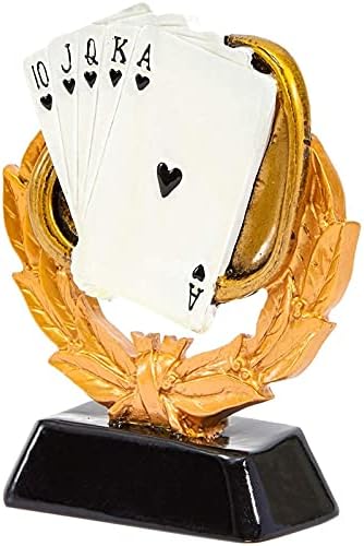 Juvale Poker Oyun Kartları Kupası (5 içinde., Altın, Reçine)