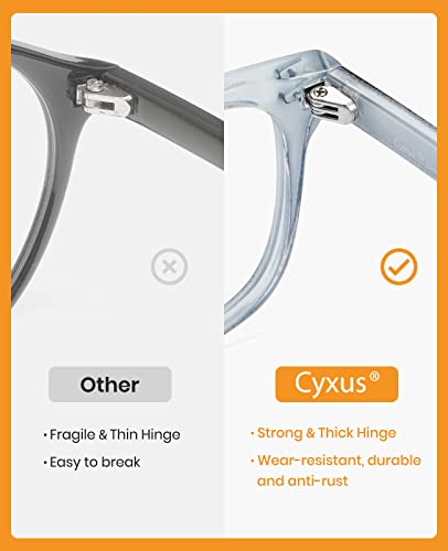 Cyxus 2-Pack mavi ışık engelleme gözlükleri Erkekler Kadınlar için Retro kare çerçeve Parlama Önleyici Ekran Oyun Bilgisayarı