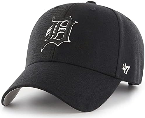 '47 MLB Siyah Beyaz MVP Ayarlanabilir Şapka, Yetişkin Tek Beden Herkese Uyar