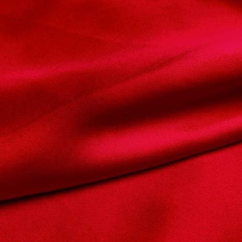 Kırmızı Gerçek İpek Krep Kumaş Düz Renk Charmeuse Kumaşlar tarafından Önceden Kesilmiş 2 Metre Dikiş Giyim Genişliği 44 inç