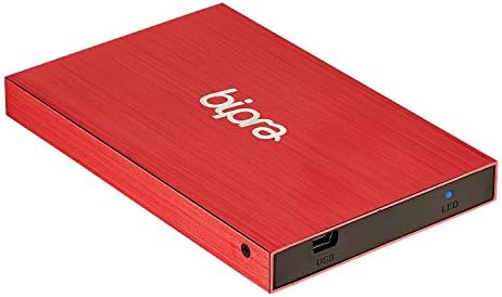 BIPRA 2.5 inç Harici Sabit Disk Taşınabilir USB 2.0-Red-FAT32 (100GB)