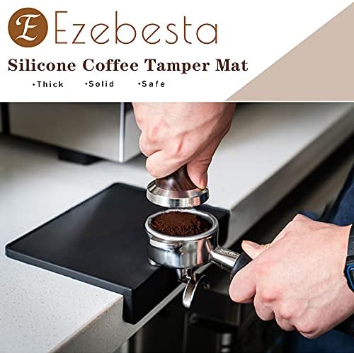 Ezebesta Kalın Kahve Sabotaj Mat Silikon Tamp İstasyonu Espresso Tamping Mat Barista Portafilter Kahve Makineleri Aksesuarı