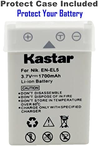 Kastar EN-EL5 LCD AC pil şarj cihazı ile Uyumlu Nikon EN-EL5 CP1 Pil, Nikon MH-61 Şarj Cihazı, Nikon Coolpix P6000, Coolpix