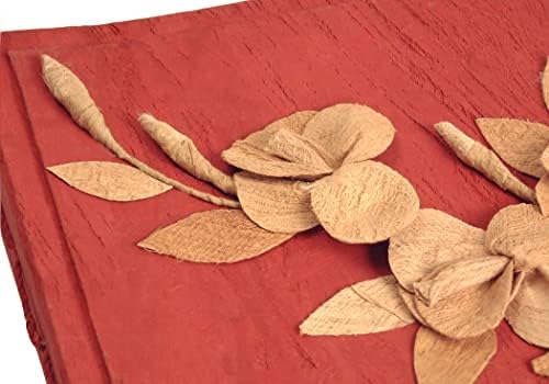 Yaşam Sanatları El Yapımı Flaura Kabuğu Fotoğraf Albümü Kırmızı, Büyük