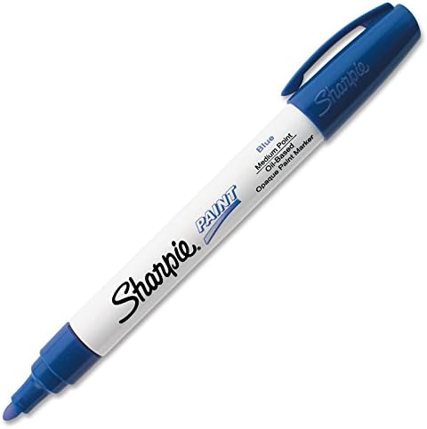 Sharpie Yağ Bazlı boya Kalemi-Orta işaretleyici Nokta Tipi-Mavi Mürekkep-Her Biri 1