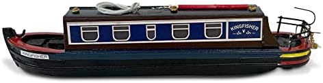 Detaylı 20 cm Uzun Ahşap Yalıçapkını Modeli Kanal NARROWBOAT Mavna Modeli | Kanal Tekne Hediyeler | narrowboat Hediyeler