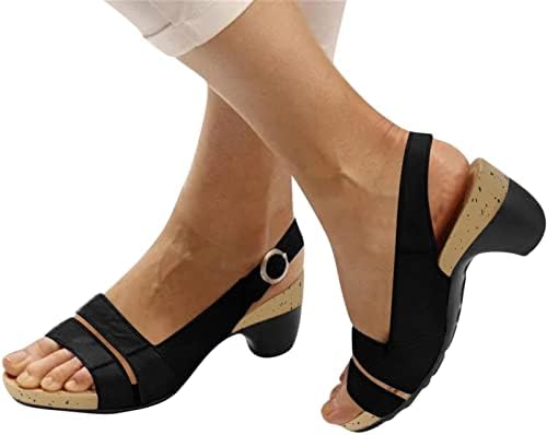 YOWUP Kama Sandalet Kadınlar için Şık Yaz, Sandalet Kadın Kama 2023 Nefes plaj sandaletleri Slip-On Saman Takozlar Ayakkabı