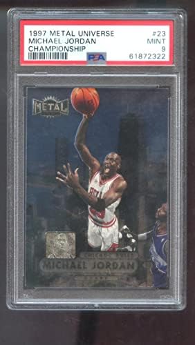1997-98 Skybox Metal Evren 23 Michael Jordan PSA 9 Kademeli Basketbol Kartı NBA 97-98 1997-1998 Chicago Bulls