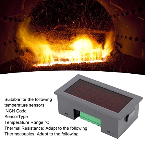 Acouto Dijital Sıcaklık Ölçer DC12V LED Dijital Sıcaklık Monitör Ölçer Sanayi Santigrat Fahrenheit Higrometre Termometre
