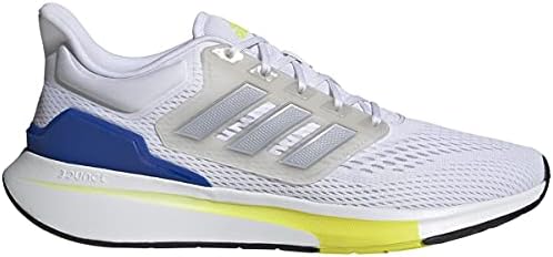 adidas erkek EQ21 Run Koşu Ayakkabısı, Beyaz-halo Gümüş-takım Koyu Mavi, 11