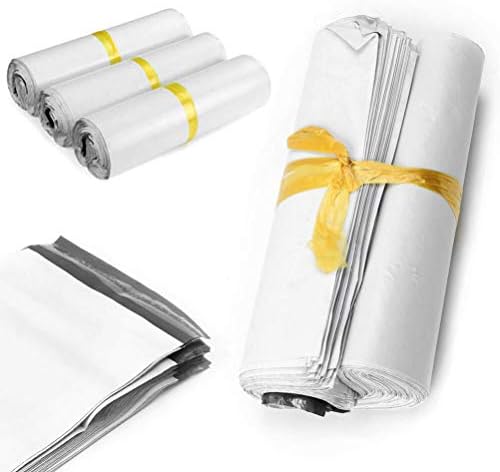 NUOBESTY Beyaz Zarflar Şeffaf Poli Çanta 100 adet posta Çantaları Kendinden Yapışkanlı Nakliye Çantası Yırtılmaz Posta Çantaları