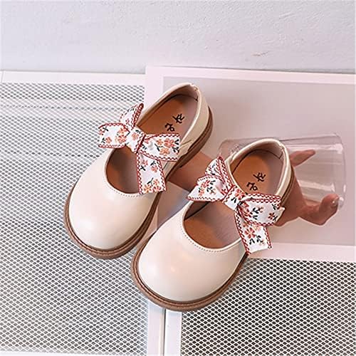 Kız Elbise Ayakkabı Sevimli Yay Ayakkabı Saten Ayak Bileği Kravat Çiçek Kız Düğün için Sparkly Doğum Günü Partisi Veya Bebek