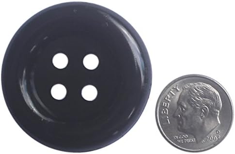Büyük Boy Kalın Siyah Düğmeler 40'lı Paket