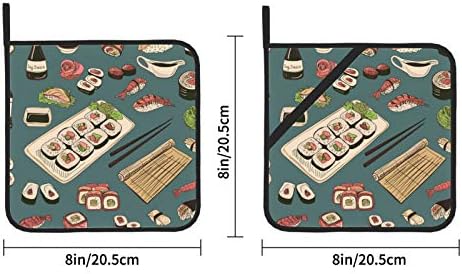 Suşi Kabı Tutuculu Japon deniz ürünleri Mutfağı Mutfak için ısıya dayanıklı tencere tutacakları ısıya dayanıklı 2 adet ısı