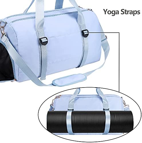 ICEIVY Spor silindir çanta kuru ıslak ayrılmış spor çanta Spor silindir çanta Eğitim Çanta Yoga çantası Ekstra İpli sırt