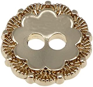 HEVSTİL 20 Adet Metal Dikiş Düğmeleri, 2 Delik Altın Alaşımlı Giysi Düğmeleri Dekoratif Metal Kumaş Ceket Düğmeleri Gömlek