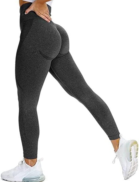 MSLN Dikişsiz Yoga Pantolon Push Up Tayt Kadınlar için Spor Spor Yoga Legging Yüksek Bel Nefes Spor Sıkı Egzersiz Tayt Koyu