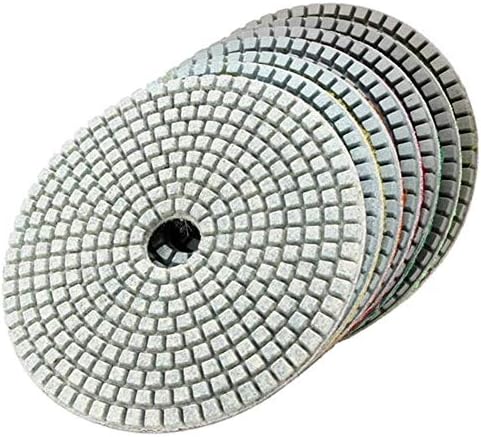MYERZİ Diskleri 7 adet 5 İnç 50-3000 Grit Elmas Parlatma Pedi Zımpara Diski Mermer Beton Granit için Cam Aşındırıcı Aracı