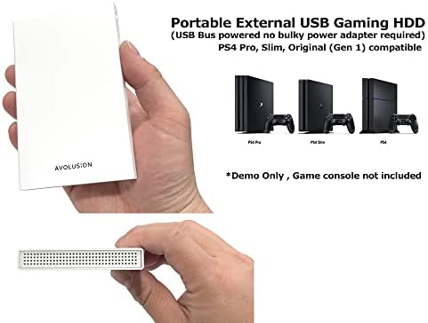 Avolusion HD250U3-WH 1 TB USB 3.0 Taşınabilir Harici Oyun Sabit Diski-Beyaz (PS4 için, Önceden Biçimlendirilmiş) - 2 Yıl