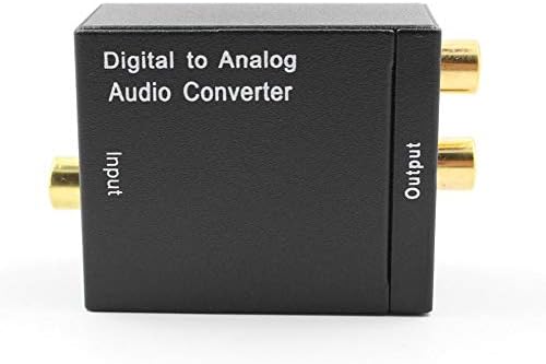 Occus 2 adet ses dönüştürücü Adaptör Optik Koaksiyel R/L Dijital Optik Koaksiyel Analog RCA ses dönüştürücü Fiber Kablo ile