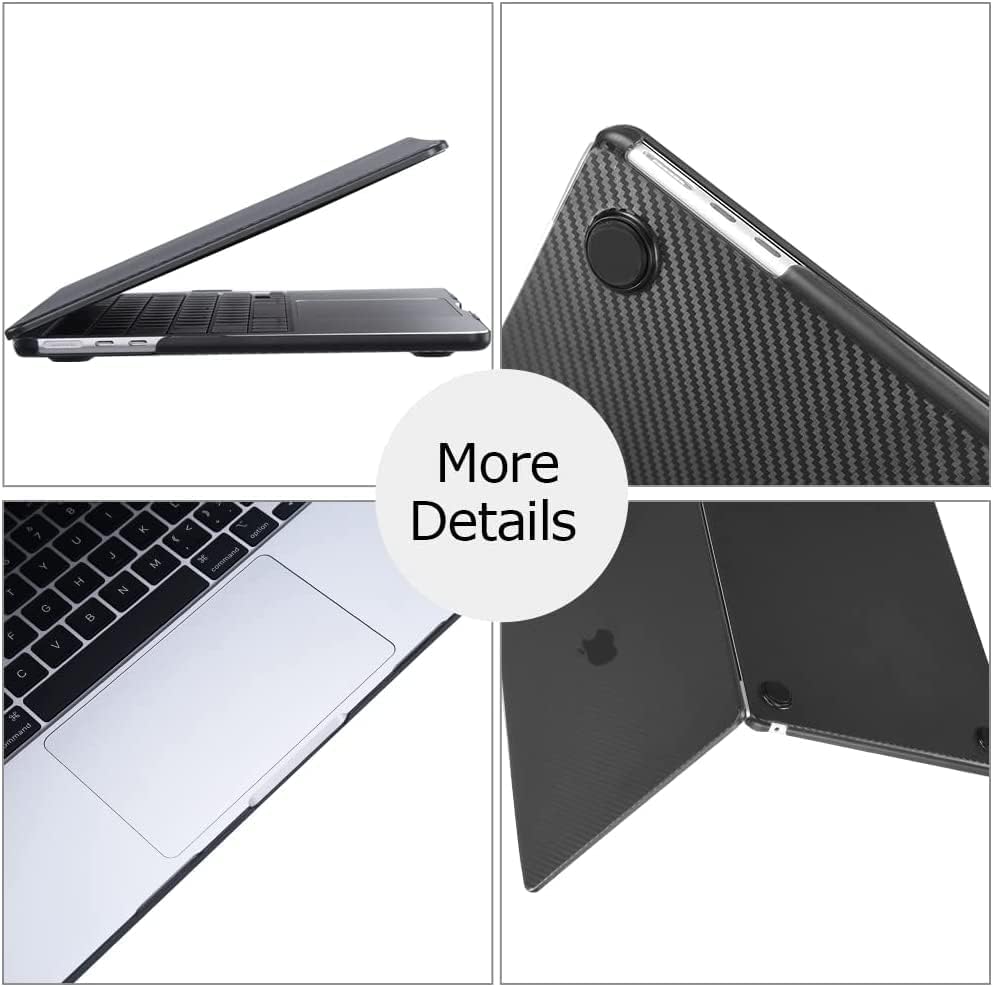 BlueSwan MacBook Air 13.6 inç için Uyumlu Kılıf 2022 2023 M2 Çip Modeli A2681, hafif Süper İnce Plastik Sert kılıf, karbon