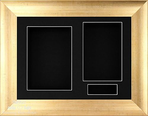 BabyRice 11.5x8. 5 Antik Altın 3D Ekran Çerçevesi / 3 Delikli Siyah Montaj
