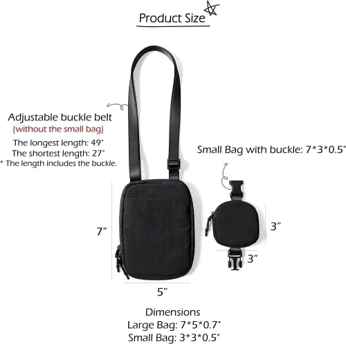 Dıdıda Unisex Crossbody Çanta Çıkarılabilir Küçük Kese ile Ayarlanabilir Sevimli Mini bel çantası cep telefonu için Seyahat
