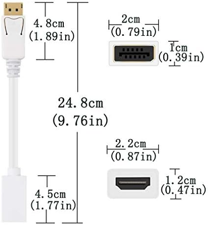 DisplayPort HDMI Adaptörü, DEORNA 4 K DP HDMI Dönüştürücü Erkek Kadın Dell, HP, Lenovo, Masaüstü, Dizüstü Bilgisayar, monitör,