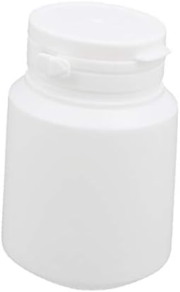 X-DREE 80ml Plastik Beyaz Yuvarlak Katı Toz Şişe Saklama Kabı Kavanozu (80ml plastik kutu)