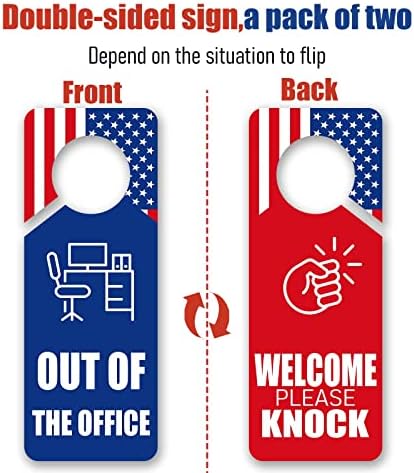 Ofis Kapı tokmağı Askı İşareti Hoş Geldiniz Lütfen Kapıyı Çalın Amerikan Bayrağı Tasarımı 3.35 x 8.86 - Ev Ev Ofis otel sınıf
