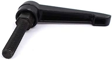 X-DREE M8x40mm Dişli Ayarlanabilir Sıkma Kolu Kolu Makine Topuzu Siyah (M8x40mm Roscado Palanca de sujeción ayarlanabilir