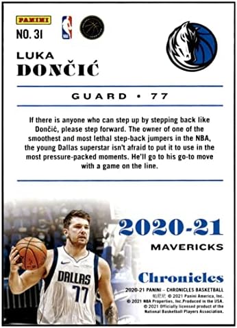 LUKA DONCİC 2020-21 Panini Günlükleri Pembe 31 Mavericks NM+-MT+ NBA Basketbol