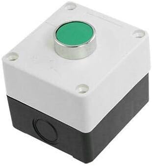 Yeşil Kapak 1NO Anlık Düz basmalı düğme anahtarı İstasyonu AC 400V 10A