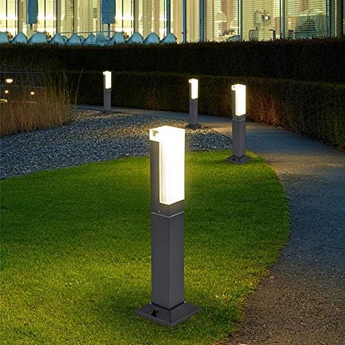 OUUED Modern Minimalist bahçe lambaları IP65 Açık su geçirmez peyzaj ışığı Siyah Avlu LED baba ışıkları kare alüminyum çim