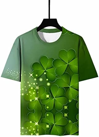 Bayan St Patrick Günü Tee İrlandalı Shamrock Gömlek Şanslı St Pattys Günü Üstleri Moda Yonca Baskılı Kısa Kollu T Shirt