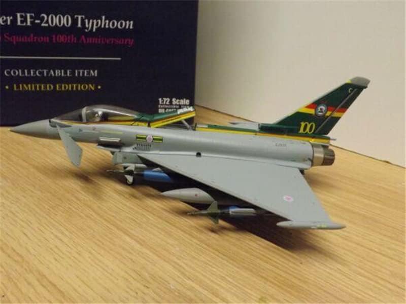 Esprili Eurofighter EF-2000 Typhoon RAF 3 (F) Sqn 100th Anniverysary Sınırlı Sayıda 1/72 Diecast Uçak Önceden İnşa Edilmiş