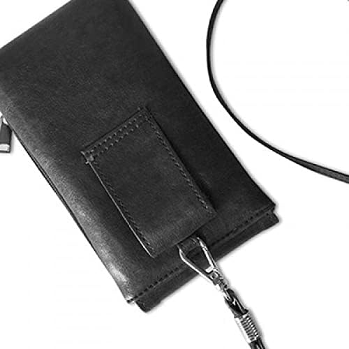 Barış Sembolü Nükleer savaş Karşıtı Desen Telefon cüzdan Asılı Cep Kılıfı Siyah Cep