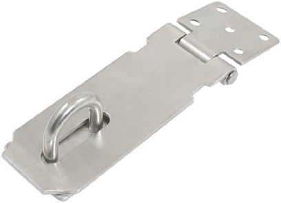 Aexit Kapı Güvenlik Asma Kilitler ve Hasps 5.5 Gümüş Ton Metal Asma Kilit Hasp Hasps Zımba Seti
