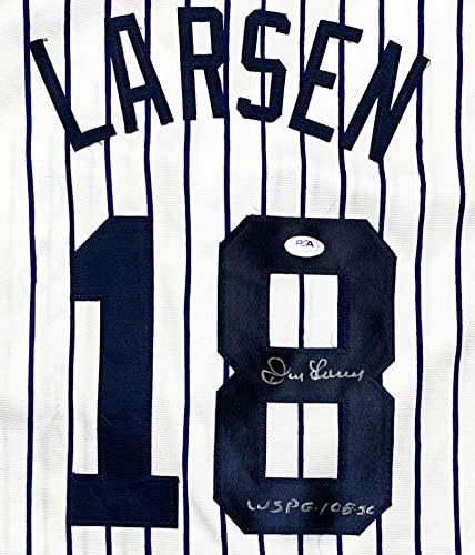 Don Larsen imzalı imzalı yazılı jersey MLB New York Yankees PSA COA